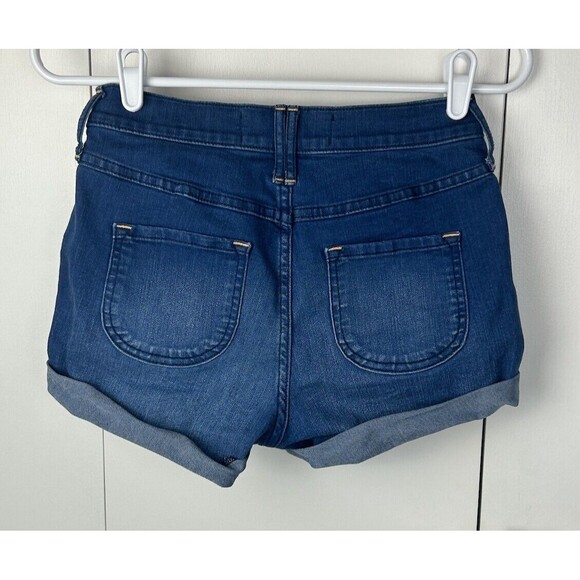Hollister Shorts Women's Size 1 w25 High Rise Short Short Pockets Denim - Picture 6 of 8